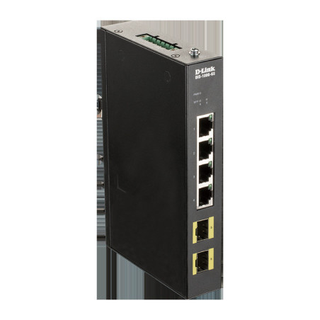 D-Link DIS-100G-6S Priemyselný Gigabit unmanaged switch, 4GbE, 2 SFP