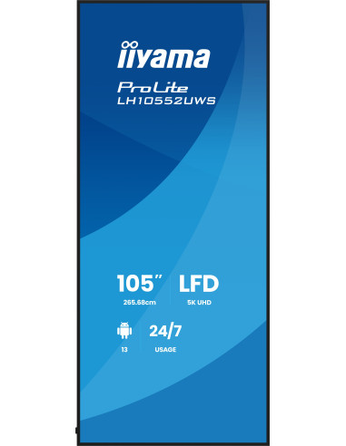 105" iiyama LH10552UWS-B1AG: IPS, 5K, USB-C, 24/7