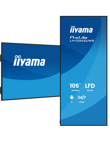 105" iiyama LH10552UWS-B1AG: IPS, 5K, USB-C, 24/7