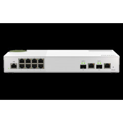 QNAP riadený switch QSW-M2108-2C (8x 2,5GbE RJ45 a 2x kombinované 10GbE SFP+ / RJ-45)