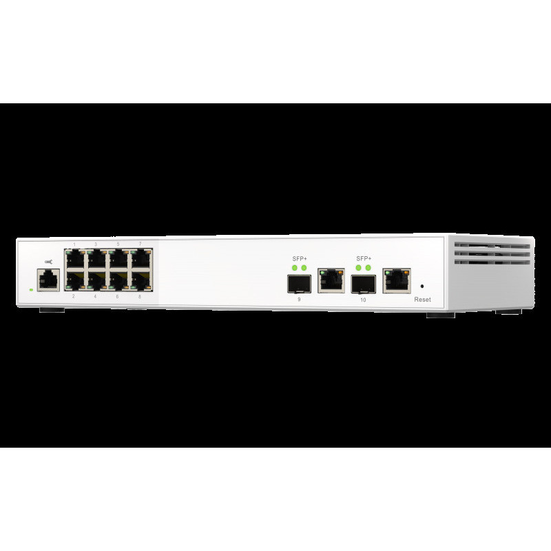 QNAP riadený switch QSW-M2108-2C (8x 2,5GbE RJ45 a 2x kombinované 10GbE SFP+ / RJ-45)