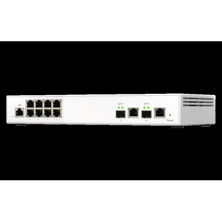 QNAP riadený switch QSW-M2108-2C (8x 2,5GbE RJ45 a 2x kombinované 10GbE SFP+ / RJ-45)