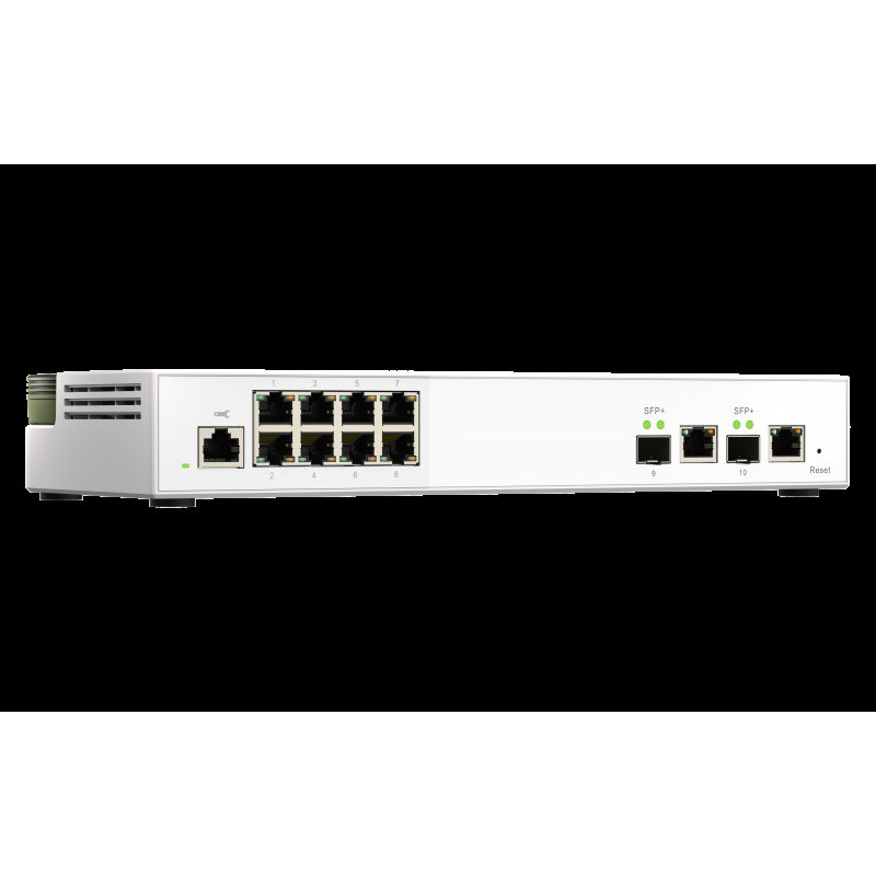 QNAP riadený switch QSW-M2108-2C (8x 2,5GbE RJ45 a 2x kombinované 10GbE SFP+ / RJ-45)