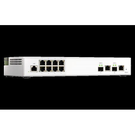 QNAP riadený switch QSW-M2108-2C (8x 2,5GbE RJ45 a 2x kombinované 10GbE SFP+ / RJ-45)