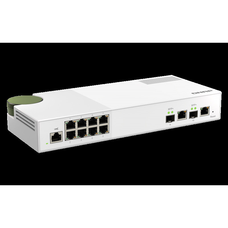 QNAP riadený switch QSW-M2108-2C (8x 2,5GbE RJ45 a 2x kombinované 10GbE SFP+ / RJ-45)