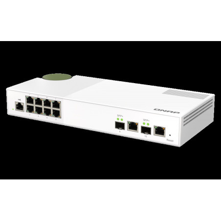 QNAP riadený switch QSW-M2108-2C (8x 2,5GbE RJ45 a 2x kombinované 10GbE SFP+ / RJ-45)