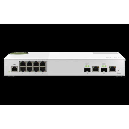 QNAP riadený switch QSW-M2108-2C (8x 2,5GbE RJ45 a 2x kombinované 10GbE SFP+ / RJ-45)