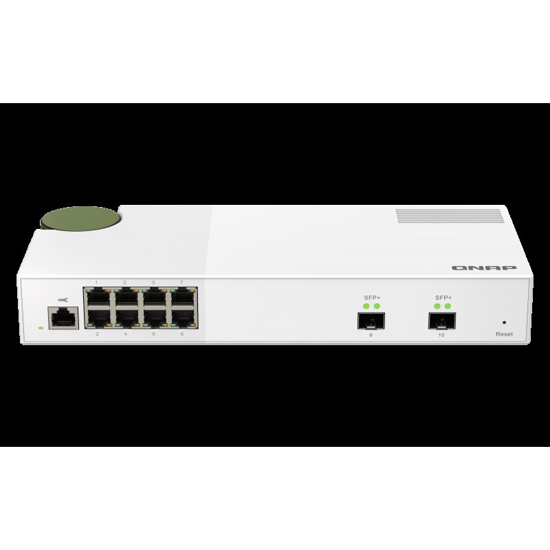 QNAP riadený switch QSW-M2108-2S (8x 2,5GbE RJ45 a 2x 10GbE SFP+)