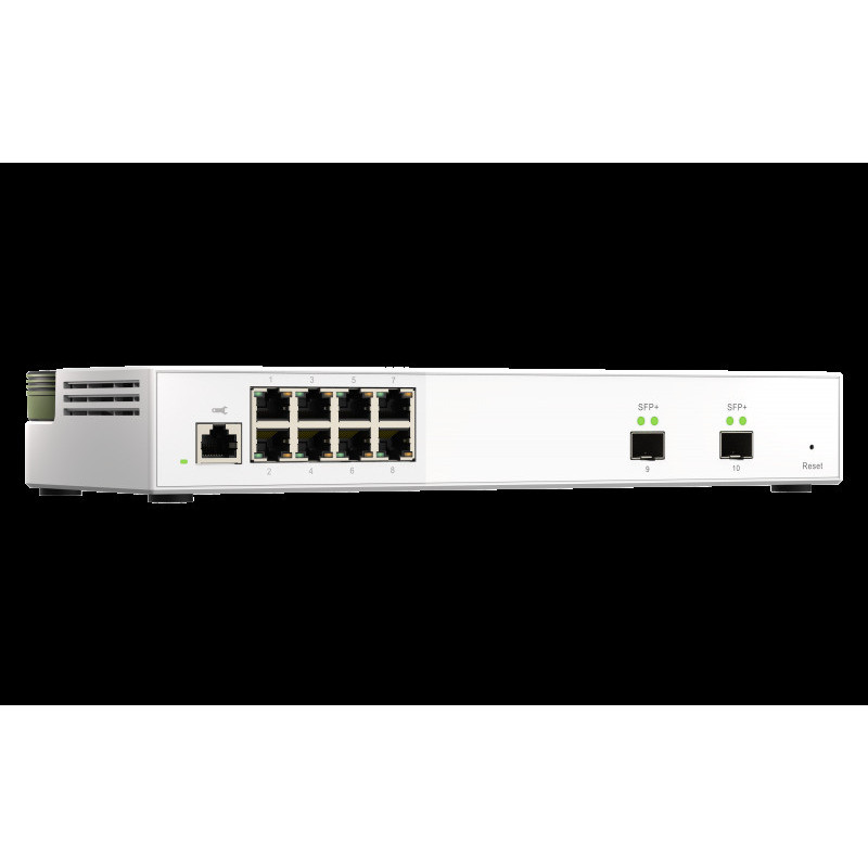 QNAP riadený switch QSW-M2108-2S (8x 2,5GbE RJ45 a 2x 10GbE SFP+)
