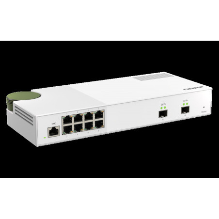 QNAP riadený switch QSW-M2108-2S (8x 2,5GbE RJ45 a 2x 10GbE SFP+)