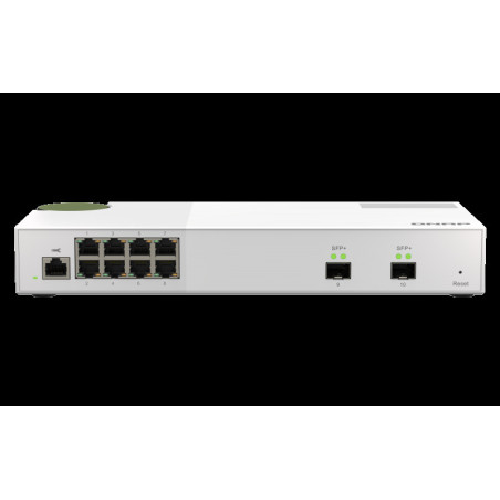 QNAP riadený switch QSW-M2108-2S (8x 2,5GbE RJ45 a 2x 10GbE SFP+)