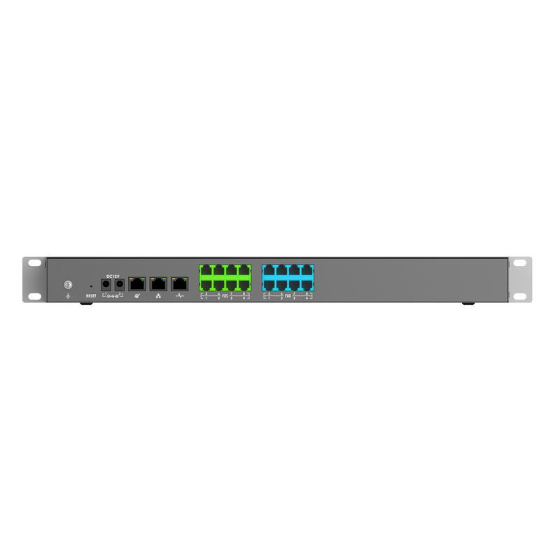 Grandstream UCM6308 VoIP PBX, 3000 užív., 450 sú. hov., videokonf. 60úč., 8xFXO, 8xFXS port