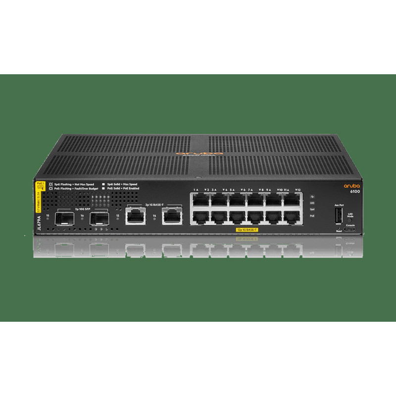 Aruba 6100 12G CL4 2SFP+ 139W Switch
