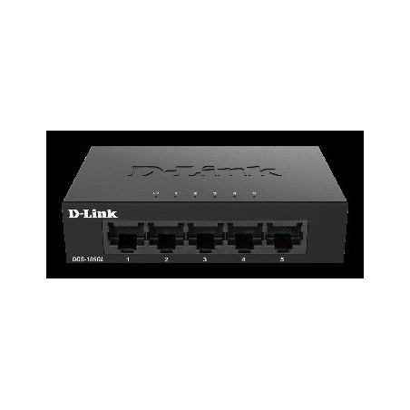 D-Link DGS-105GL Kovový 5-portový Gigabit stolný switch
