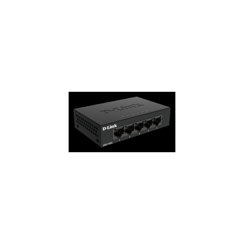D-Link DGS-105GL Kovový 5-portový Gigabit stolný switch