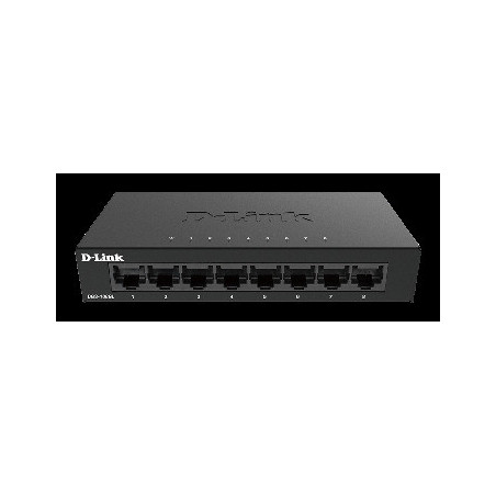 D-Link DGS-108GL Kovový 8-portový Gigabit stolný switch