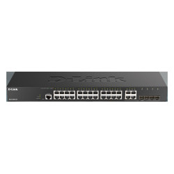 D-Link DGS-2000-28 Managed switch, 24x GbE, 4x RJ45/SFP, fanless