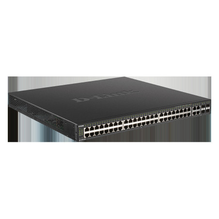 D-Link DGS-2000-52MP Managed PoE switch, 48x GbE PoE+, 4x RJ45/SFP, PoE 370W