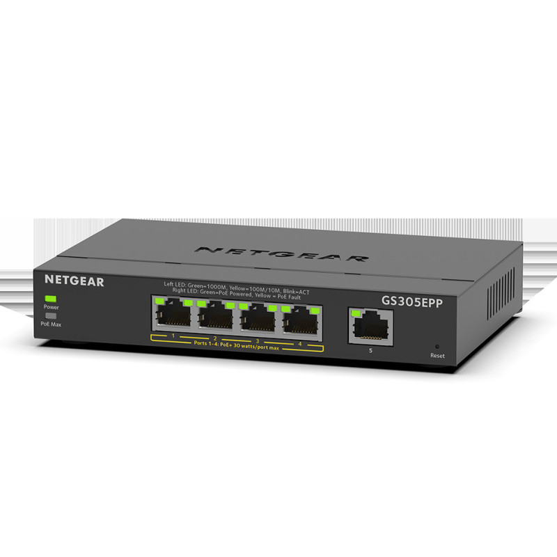 NETGEAR 5PT GE PLUS SWCH W/ HI-PWR POE+