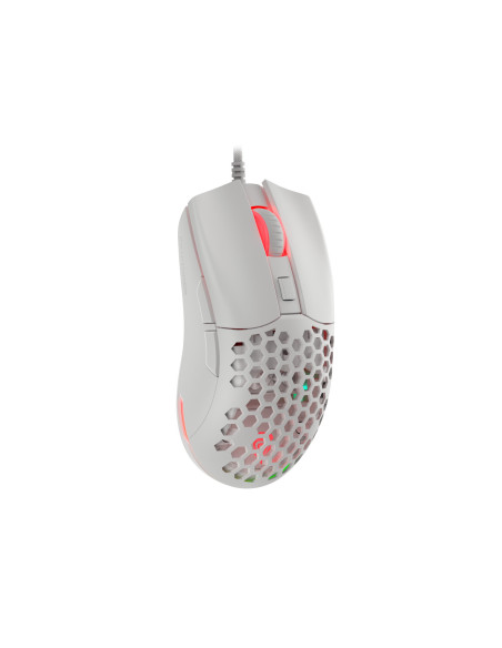Genesis herná optická myš KRYPTON 750/RGB/8000 DPI/Herná/Optická/8 000 DPI/Drôtová USB/Biela