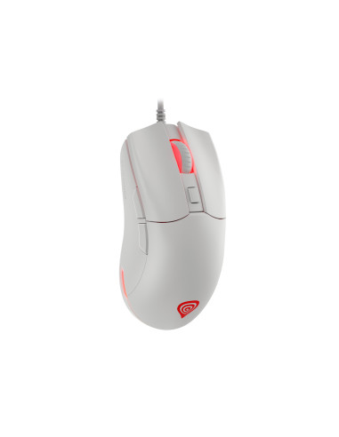 Genesis herná optická myš KRYPTON 750/RGB/8000 DPI/Herná/Optická/8 000 DPI/Drôtová USB/Biela