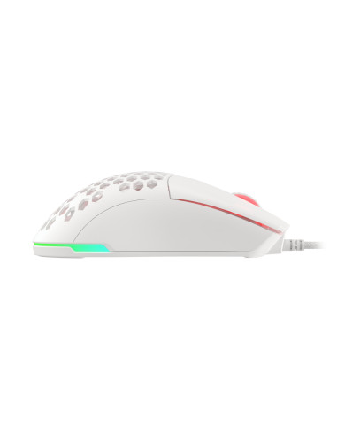 Genesis herná optická myš KRYPTON 750/RGB/8000 DPI/Herná/Optická/8 000 DPI/Drôtová USB/Biela