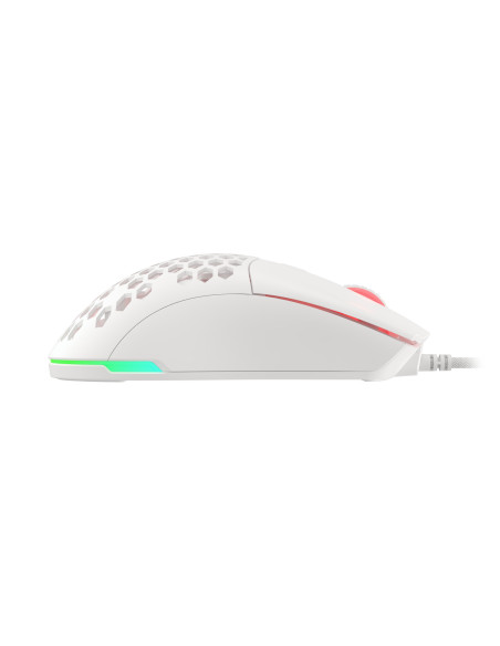 Genesis herná optická myš KRYPTON 750/RGB/8000 DPI/Herná/Optická/8 000 DPI/Drôtová USB/Biela