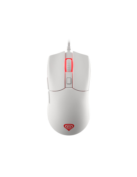 Genesis herná optická myš KRYPTON 750/RGB/8000 DPI/Herná/Optická/8 000 DPI/Drôtová USB/Biela
