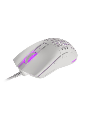 Genesis herná optická myš KRYPTON 750/RGB/8000 DPI/Herná/Optická/8 000 DPI/Drôtová USB/Biela