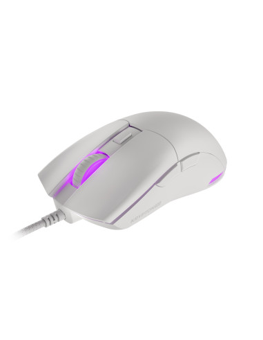 Genesis herná optická myš KRYPTON 750/RGB/8000 DPI/Herná/Optická/8 000 DPI/Drôtová USB/Biela