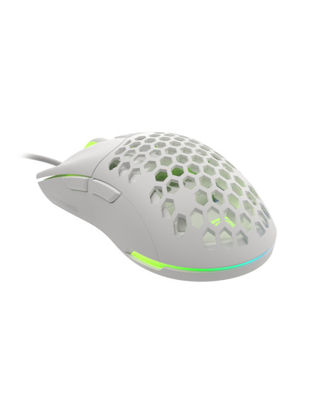 Genesis herná optická myš KRYPTON 750/RGB/8000 DPI/Herná/Optická/8 000 DPI/Drôtová USB/Biela