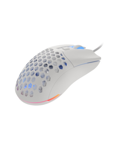 Genesis herná optická myš KRYPTON 750/RGB/8000 DPI/Herná/Optická/8 000 DPI/Drôtová USB/Biela