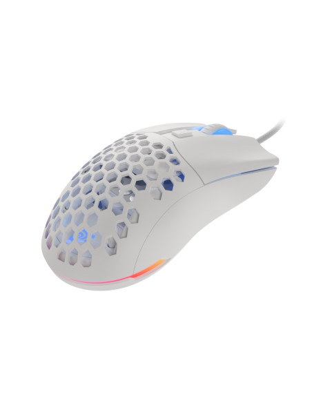 Genesis herná optická myš KRYPTON 750/RGB/8000 DPI/Herná/Optická/8 000 DPI/Drôtová USB/Biela