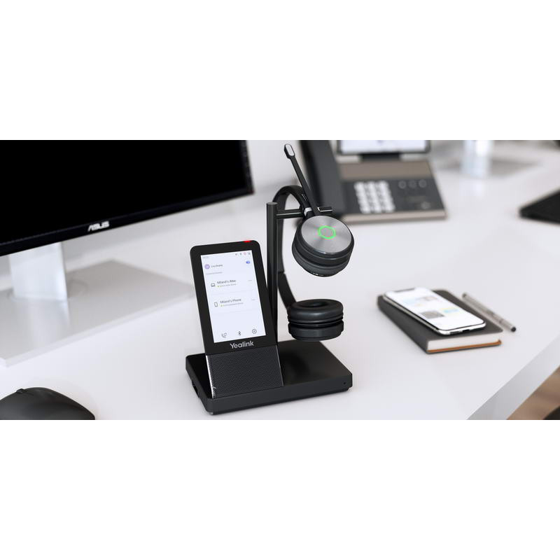 Yealink WH66 Dual DECT základňa s dotykovým LCD a náhlavnou súpravou na obe uši