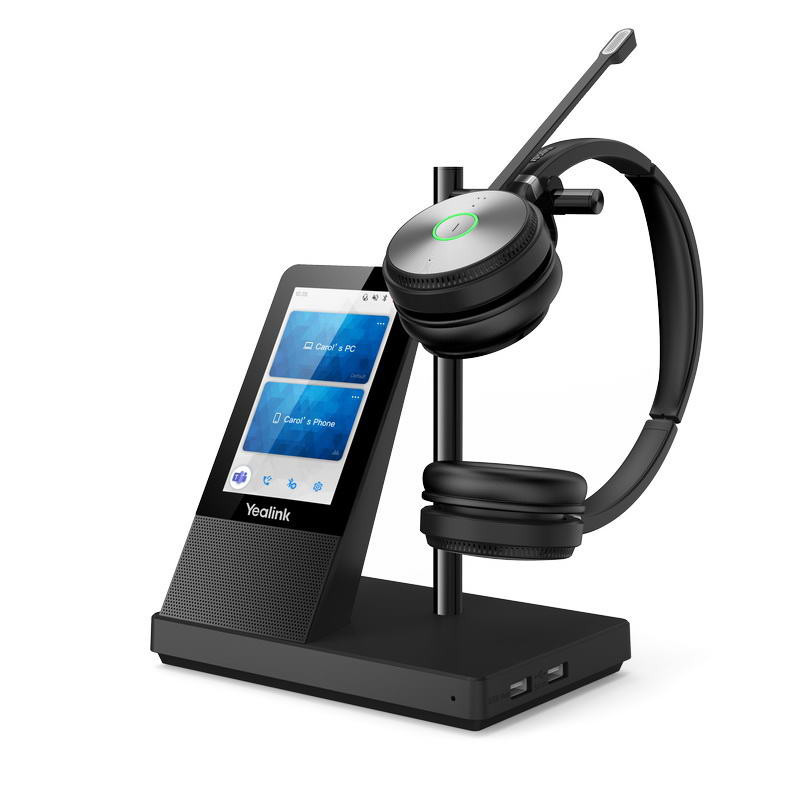 Yealink WH66 Dual DECT základňa s dotykovým LCD a náhlavnou súpravou na obe uši