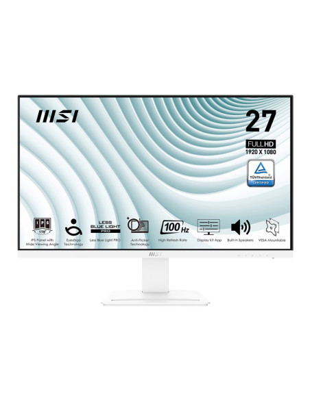MSI Pro/MP273AW/27"/IPS/FHD/100Hz/1ms/White/2R