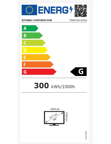 86" iiyama TE8615A-B1AG: IPS, 4K, EDLÁ, NFC