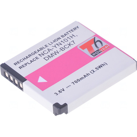 Batéria T6 Power Panasonic DMW-BCK7, DMW-BCK7E, NCA-YN101H, NCA-YN101F, NCA-YN101G, 700mAh, 2,5Wh