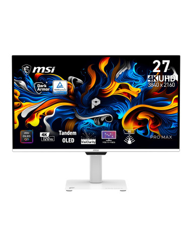 MSI Pro/MAX 271UPXW12G/26,5"/QD-OLED/4K UHD/120Hz/0,03ms/Biela/3R