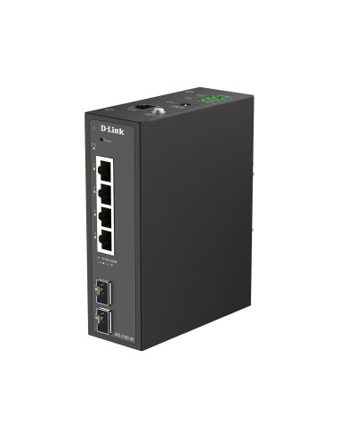 D-Link DIS-210G-06 6-port Gigabit Industrial Smart Managed Switch with 2 x SFP Ports