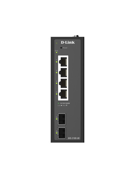 D-Link DIS-210G-06 6-port Gigabit Industrial Smart Managed Switch with 2 x SFP Ports