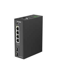 D-Link DIS-210G-06P 6-port Gigabit Industrial PoE+ Smart Managed Switch with 2 x SFP Ports