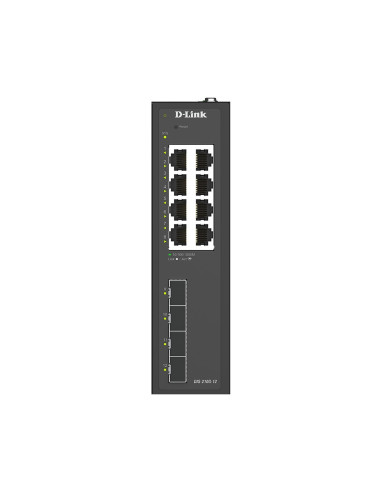 D-Link DIS-210G-12 12-Port Gigabit Industrial Smart Managed Switch with 4 x SFP Ports