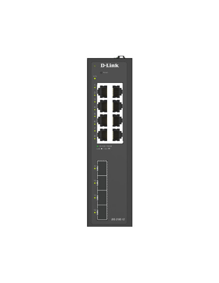 D-Link DIS-210G-12 12-Port Gigabit Industrial Smart Managed Switch with 4 x SFP Ports