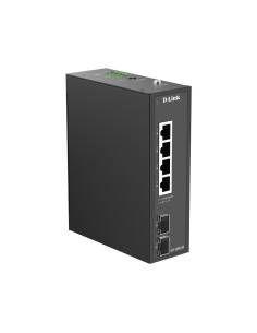 D-Link DIS-100G-06 6-Port Gigabit Industrial Unmanaged Switch with 2 x SFP Ports