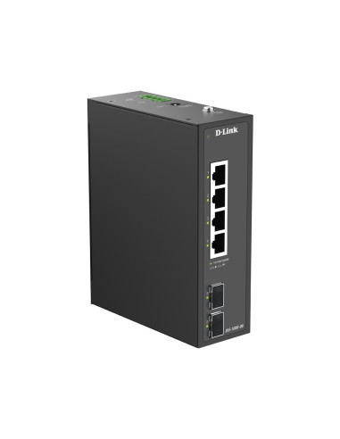 D-Link DIS-100G-06 6-Port Gigabit Industrial Unmanaged Switch with 2 x SFP Ports