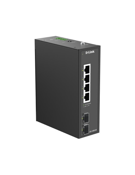 D-Link DIS-100G-06 6-Port Gigabit Industrial Unmanaged Switch with 2 x SFP Ports