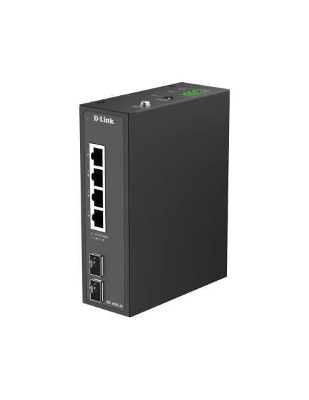 D-Link DIS-100G-06 6-Port Gigabit Industrial Unmanaged Switch with 2 x SFP Ports