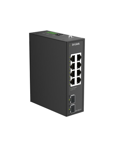 D-Link DIS-100G-10 10-Port Gigabit Industrial Unmanaged Switch with 2 x SFP Ports