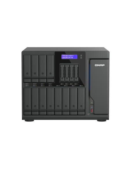 QNAP TVS-AIh1688ATX-U9-32G (Ultra 9, ZFS, 32GB DDR5 ECC RAM, 12x 3,5" + 4x 2,5", 2x 2,5GbE, 2x 10GbE)